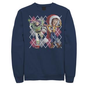 Мужской свитшот с портретом «История игрушек Woody & Buzz Holiday» Disney / Pixar