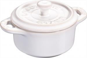 Керамическая кокотница Staub Mini Round, 0,2 л, 9,5 см, белый антик