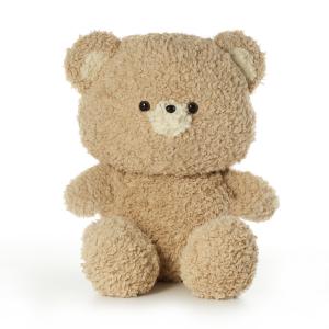 Милый круглый и плюшевый сидящий медвежонок кроличья шерсть/новозеландский кашемир кукла плюшевая игрушка высота 33см IDOR, бежевый