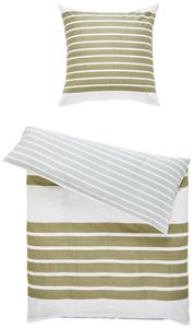 Двустороннее постельное белье Tom Tailor, 135x200 см, зеленый/белый