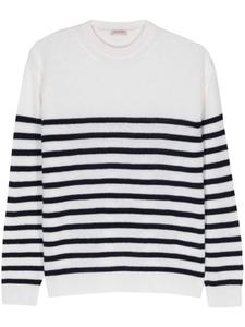 Valentino Garavani кашемировый джемпер в полоску, белый