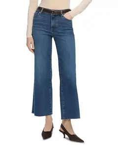 Узкие джинсы-палаццо с высокой посадкой и укороченными штанинами, цвет Elixir Raw After Frame, синий