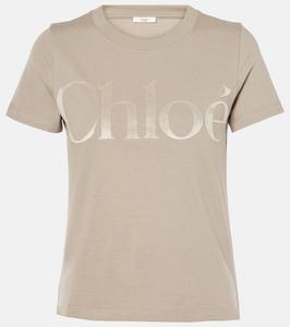 Хлопковый топ Chloé, Powder Grey
