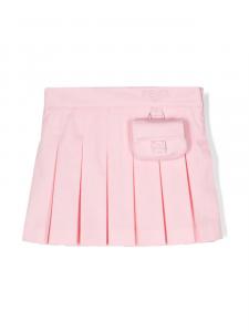 Fendi Kids плиссированная мини-юбка, розовый