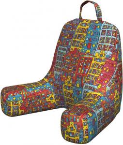 Наволочка для подушки для чтения Ambesonne Cartoon Apartments, городской пейзаж Амстердама, Голландия, с красочными окнами, мягкая набивная наволочка для кровати, маленький размер, разноцветная., Multicolor