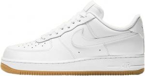 Низкие кроссовки Nike Air Force 1 '07 для мужчин, White White Light Brown White White Rubber Light Brown