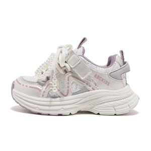 Легкие амортизирующие низкие повседневные кроссовки для детей ABC KIDS, белый/фиолетовый