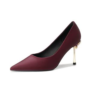 Zubumei Стройные каблуки на шпильке 8,5 см женские — ангорский красный, цвет Angora Red