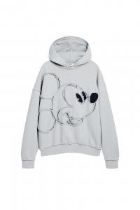 Двусторонняя толстовка с принтом Микки Мауса из джинсовой ткани в стиле пэчворк, Disney.