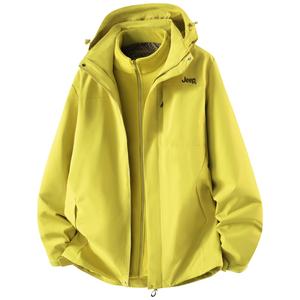 Флисовая толстовка Unisex Moderate Jeep, mustard желтый[single coat+graphene fleece liner]