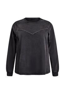 Толстовка Zizzi Sweatshirt, Dark Grey Washed/Grey