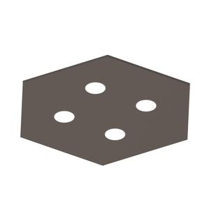 Потолочный светильник Lumicom, 55x65x4 см, серо-коричневый