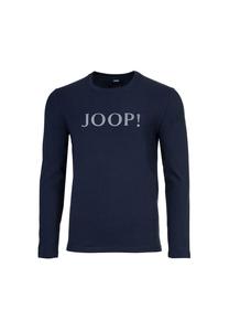 Рубашка с длинными рукавами и логотипом - удобная совмещаемая с круглым вырезом эластичная хлопковая ткань Joop!, синий