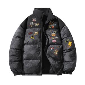 Пуховик Unisex Stand Collar Thickened Others NEVER RULE, темно-серый