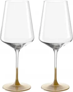 Бокал для вина PUCCINI, 560 мл, золотой, набор из 2 шт., можно мыть в посудомоечной машине Leonardo