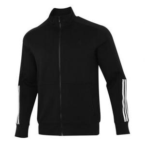 Куртка fi kn tracktop logo printing stripe stand collar jacket black Adidas, черный