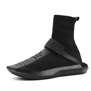 Высокие повседневные кроссовки с эффектом увеличения роста черные NORVINCY