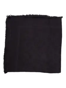 Шарф с бахромой и жаккардовым логотипом Elisabetta Franchi, черный