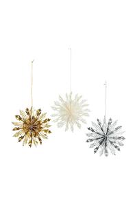 Рождественская подвеска 10 см, 3 шт. Madam Stoltz, мультиколор