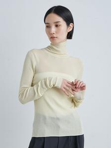 Водолазка из прозрачной ребристой вязки Miesrohe, цвет Yel[032]