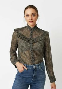 Блуза TONI Button-down blouse, Beige/Brown/Beige