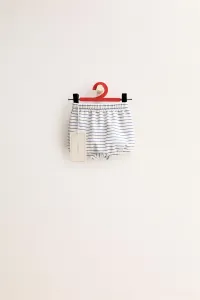 Zara timeless - полосатые трусики, экрю/синий