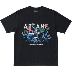 Футболка Lol X League Of Legends унисекс черная UNIQLO