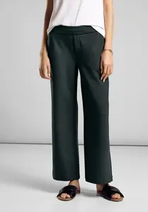 Брюки из ткани STREET ONE, средняя талия, зеленый