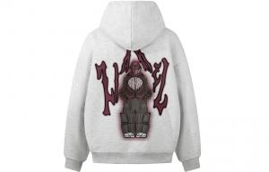 Толстовка Unisex Hooded Moderate Heavyweight ZIAREL, белый heather серый