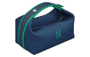 HERMES Сумка-косметичка Bride a Brac из хлопка, морской синий