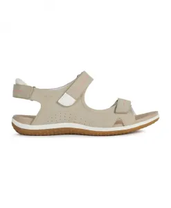 Бежевые сандалии на плоской подошве Vega Geox, бежевый