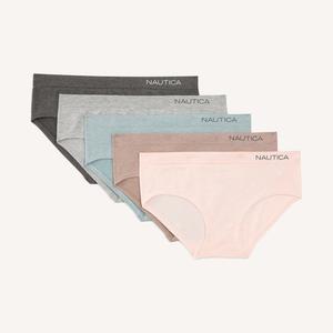 Nautica Женские Бесшовные Трусы-хипстер, 5 шт, синий