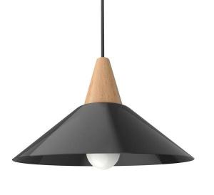 Подвесной светильник Lumicom Funnel, 25x25x25 см, глянцевый черный