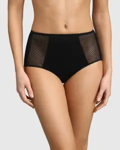 Трусики с завышенной талией из мягкой микрофибры Dim, черный