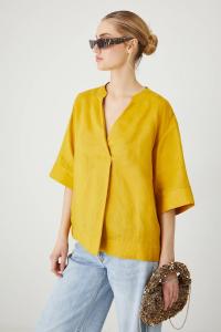 Льняная блузка Medicine, желтый