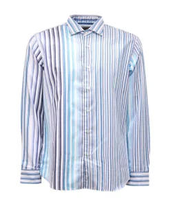 Хлопковая рубашка Etro, синий