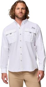 Columbia Мужская рубашка PFG Bahama II с длинным рукавом, White