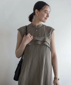 Вышитая кружевная блузка без рукавов Suite L, цвет Mocha Gray 9 [904]