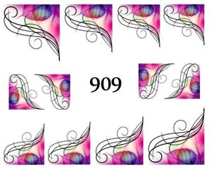 Водные наклейки для ногтей - №909, Raisin