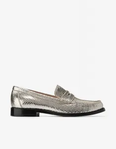 Женские мокасины из тисненой кожи Cole Haan, золотой