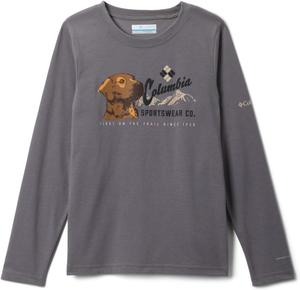 Columbia Boys La Poudre Pass футболка с длинным рукавом, City Grey/Trailhound