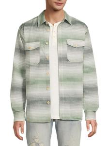 Полосатая вафельная хлопковая рубашка Scotch & Soda, цвет Dark Green