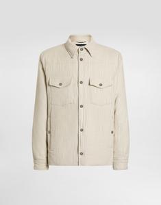 Вельветовый жакет с меховым воротником Dolce & Gabbana, белый