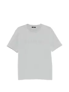 Футболка с вышитым логотипом Balmain, серый