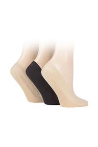 3 пары гладких нейлоновых вкладышей для обуви SOCKSHOP, коричневый