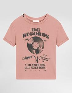 Хлопковая футболка с принтом DOLCE & GABBANA, розовый