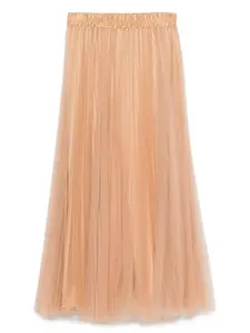Юбка миди из тюля со складками STYLAND, нейтральный
