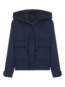Пальто Gary с капюшоном и накладными карманами Weekend Max Mara, синий