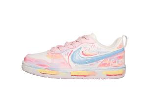 Кроссовки для скейтбординга Court Borough Constellation Graffiti с нескользящим износостойким низким верхом для детей и подростков Nike, розовый