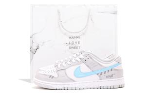 Nike Кроссовки для скейтбординга Dunk Coverage, устойчивые к истиранию, низкие, унисекс, белые, синие